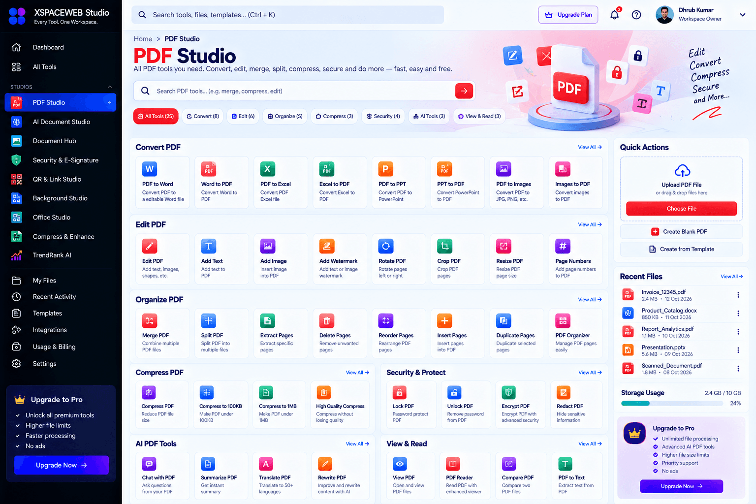 PDF Studio Interface